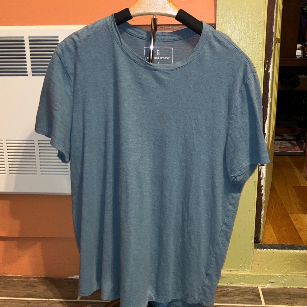 Mutual Weave Mens Ombre Blue T-Shirt 100% Cotton